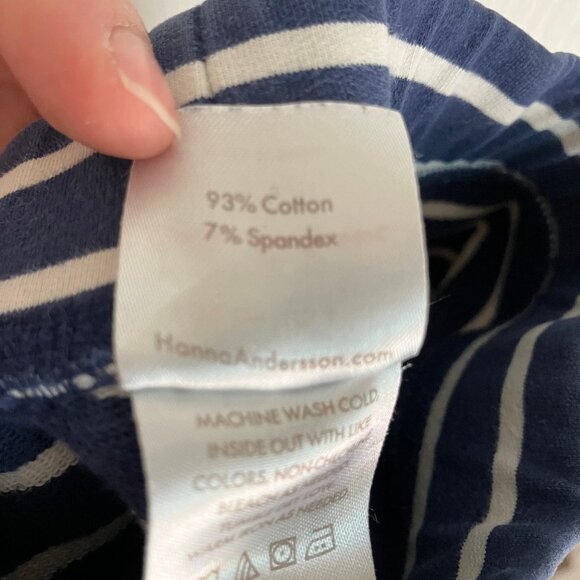 Hanna Andersson blue striped leggings, size 4 - Picture 7 of 7